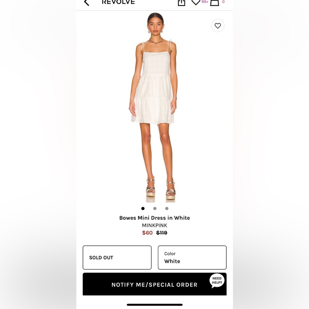 Revolve white dress